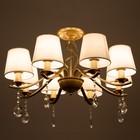 Люстра "Сапфира" 8хЕ14 40т шампанское золото 72х72х40 см - фото 22342908