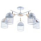 Люстра "Бирасо" 5x60Вт E27 белый-золото 58х58х40 см.  Модель GMV-0263 - фото 22343087