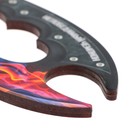 Сувенир деревянный «Ножик Керамбит с защитой пальцев», огненный. - фото 4085101