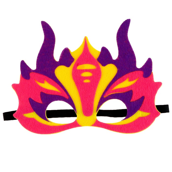 Карнавальная маска «Дракон», фетр, цвет розовый