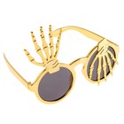 Карнавальные очки «Руки», цвет золотой - фото 10629748