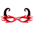 Карнавальные очки «Рога», цвет красный - Фото 2