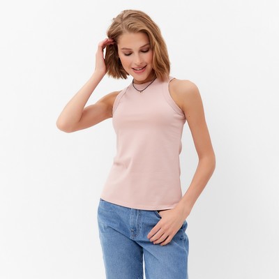 Майка женская MINAKU: Basic line, размер 44, пудровый