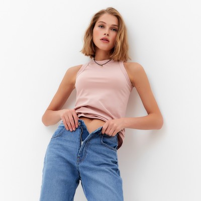 Майка женская MINAKU: Basic line, размер 48, пудровый