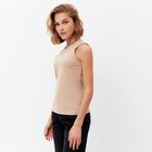 Майка женская MINAKU: Basic line цвет бежевый,р-р 48 - Фото 4