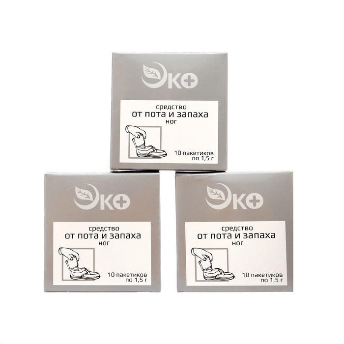 Средство от пота и запаха ног Экотекс, 3 шт. по 10 пакетиков - Фото 1