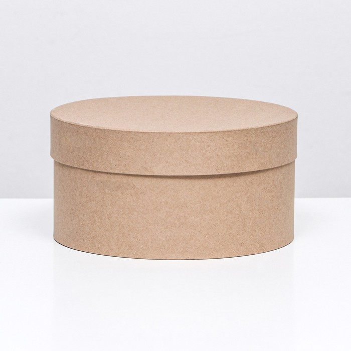 Коробка круглая крафт, 25 х12 см - Фото 1