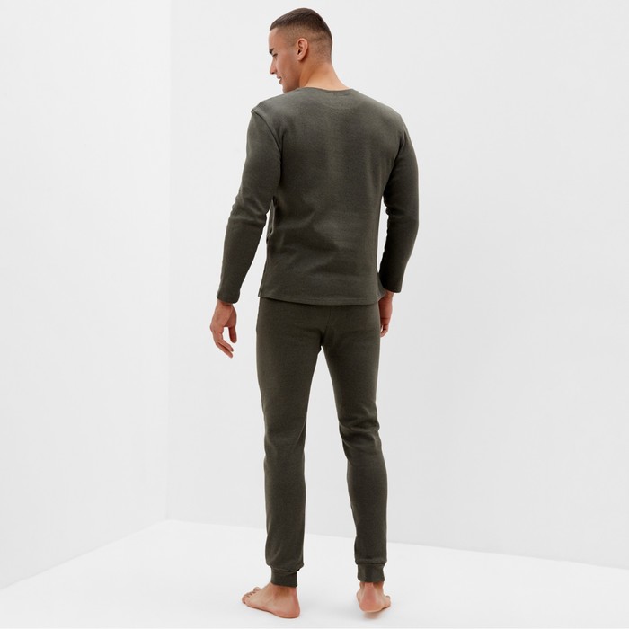 Комплект мужской термо (джемпер, брюки) MINAKU цвет хаки, р-р 52