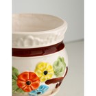 Горшок для цветов "Разноцветные цветы", керамика, 1 сорт, Иран - Фото 4