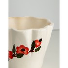 Кашпо "Красные цветы", 0.6 л, керамика, Иран - Фото 4