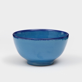 Салатник керамический "Голубой", 600 мл, микс, 1 сорт, Иран