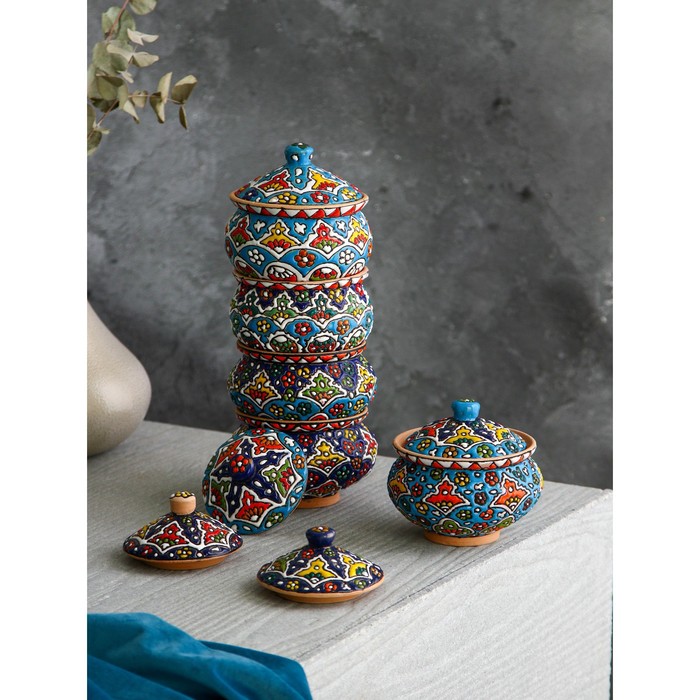 Сахарница керамическая "Персия", 300 мл, микс, 1 сорт, Иран - фото 1882737113
