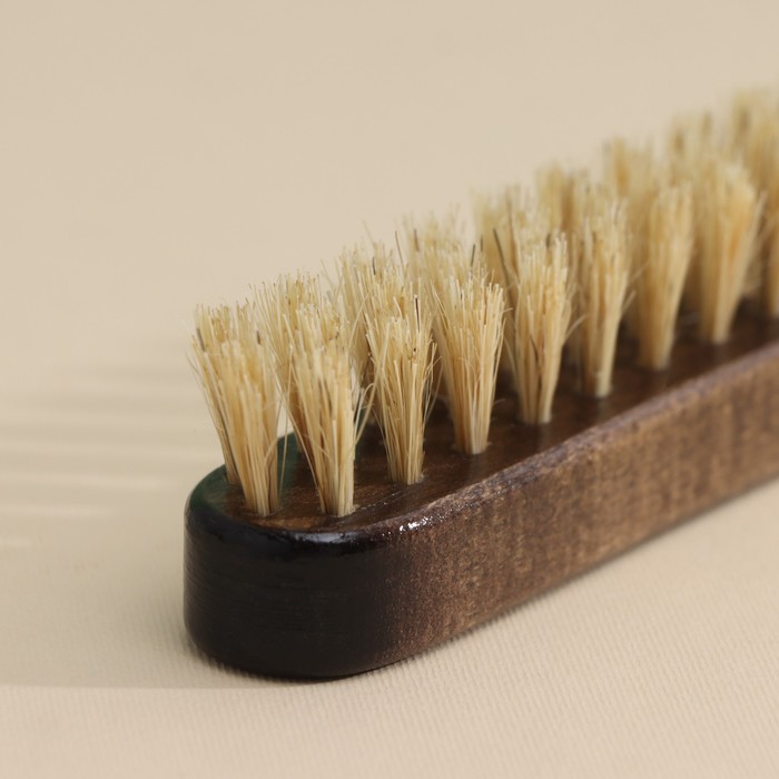 Щетка для бороды, лаковая колодка, щетина кабана, 15,5×2,8×4,1 см