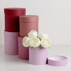 Набор круглых подарочных коробок 5 в 1 «Кофе с молоком», 20×20 ‒ 14×14 см - Фото 2