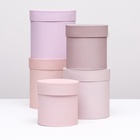Набор шляпных подарочных коробок 5 в 1 «Пудра»,20×20×20‒13.5×13.5×13.5 см - Фото 2