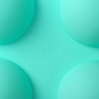 Форма для выпечки Доляна «Полусферы», силикон, 28×16,2×2,5см (d=5,4 см), 8 ячеек, цвет мятный - Фото 5