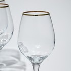 Набор стеклянных бокалов Amber, 365 мл, 6 шт, золотая кайма - Фото 3