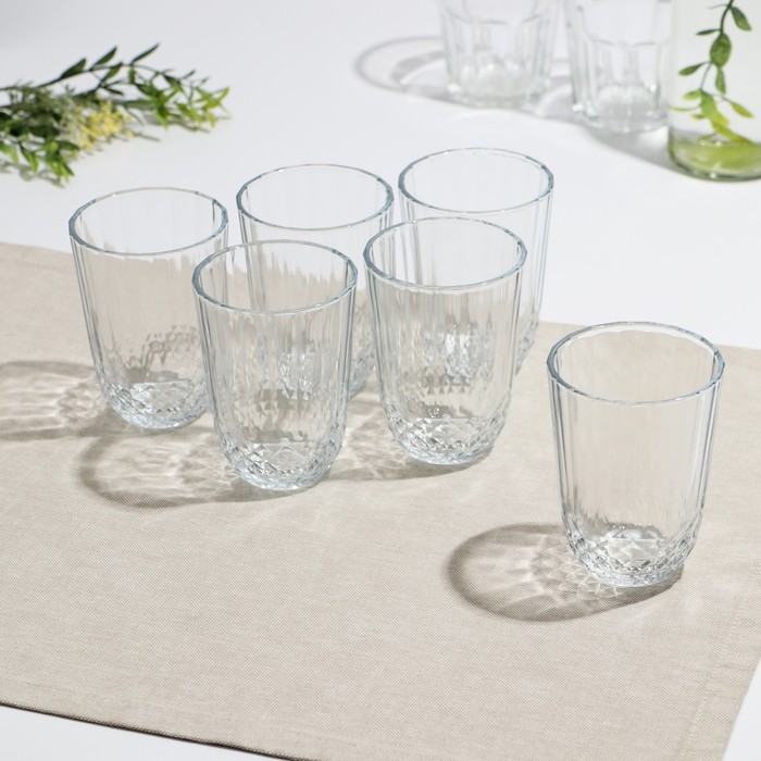 Набор стеклянных стаканов Diony, 265 мл, 6 шт - Фото 1