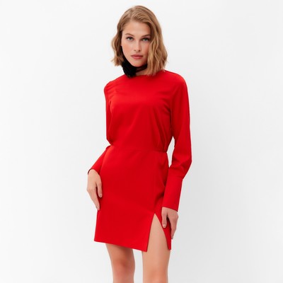 Платье мини женское MINAKU: Silk pleasure, красное, размер 46