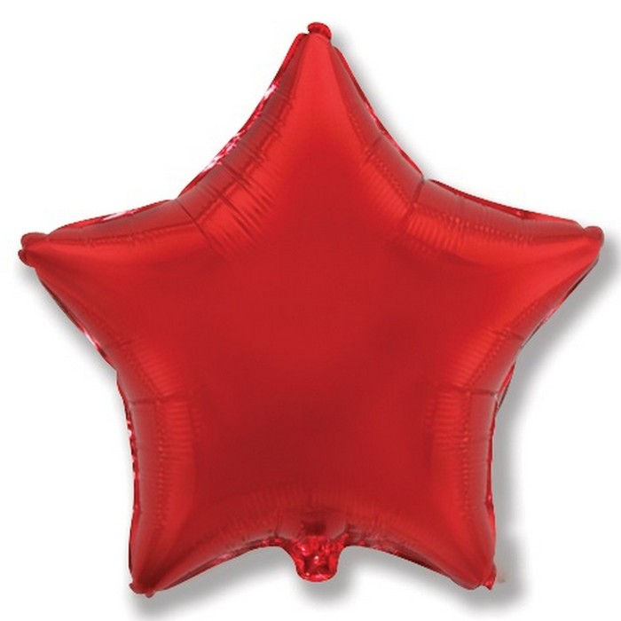 Шар фольгированный 18" «Красный», звезда - Фото 1
