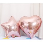 Шар фольгированный 18" «Розовое золото», звезда (комплект 5 шт) - фото 25325193