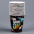 Стакан одноразовый бумажный "Игра", 250 мл (комплект 10 шт) - фото 23297240 Стакан одноразовый бумажный "Игра", 250 мл (комплект 10 шт) - фото 23297240