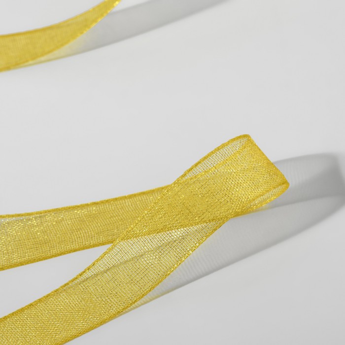 Лента капроновая, 10 мм × 30 ± 1 м, цвет жёлтый
