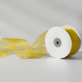 Лента капроновая, 50 мм × 30 ± 1 м, цвет жёлтый