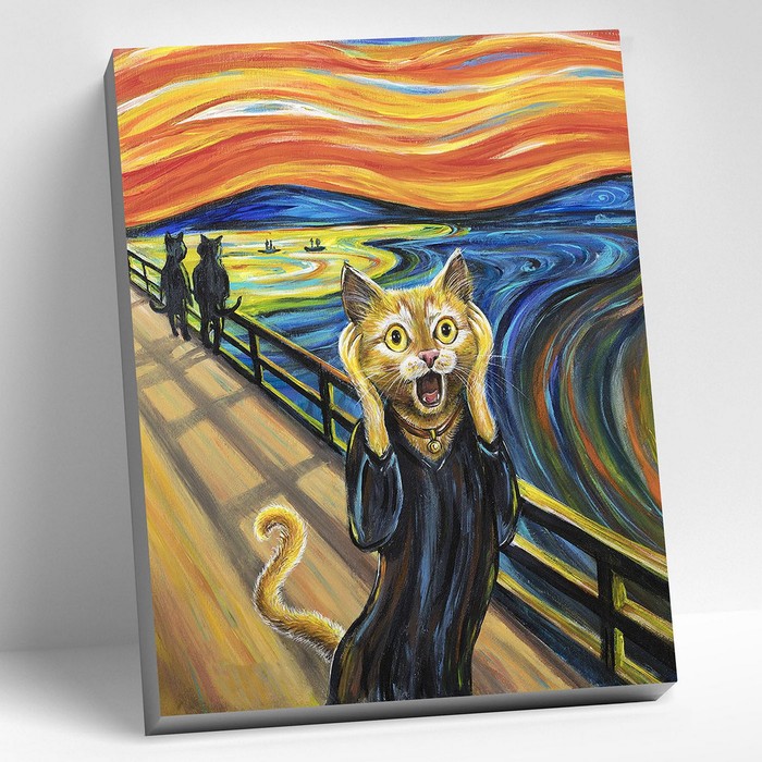 Картина по номерам «Кошачий крик», 40 × 50 см, 22 цвета - Фото 1