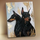 Картина по номерам с поталью 40 × 50 см «Собаки породы доберман» 16 цветов - фото 319595078