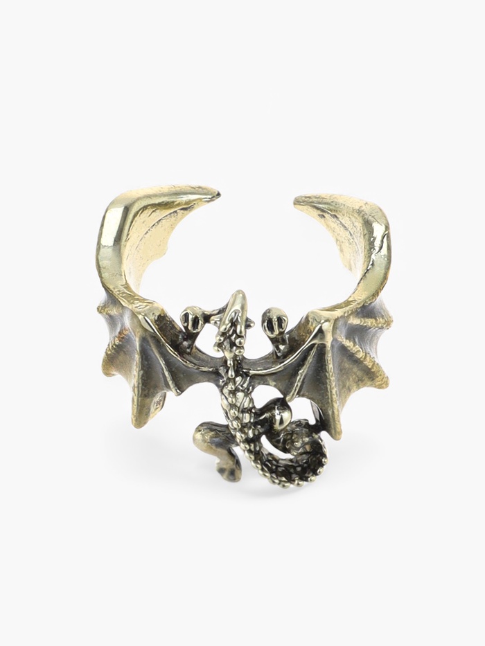 Кольцо «Япония» светящееся, дракон, синий в чернёном золоте, безразмерное - Фото 1