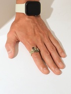 Кольцо «Япония» светящееся, дракон, синий в чернёном золоте, безразмерное - Фото 3