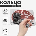 Кольцо «Япония» два лица, чернёное серебро, 18 размер 9473086