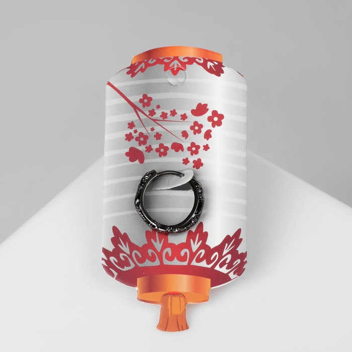 

Моносерьга металл «Япония» резной дракон, цвет тёмно-серый