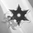 Серьги металл «Япония» сюрикены на кольце, цвет серебро - Фото 2