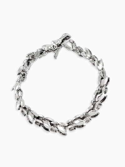 Браслет металл «Япония» отдыхающий дракон, цвет серебро, 20 см