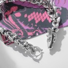 Браслет металл «Япония» отдыхающий дракон, цвет серебро, 20 см - Фото 3