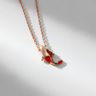 Кулон «Япония» рыбка, цвет красный в розовом золоте, 54 см - фото 25479125