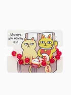 Браслет из бусин «Япония. Кошечка нэко», L=16 см, красный в золоте - Фото 4