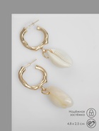 Серьги металл «Морские» с ракушками, цвет бежевый в золоте - Фото 4