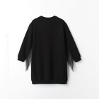 Платье для девочки MINAKU: Casual Collection, прямое, чёрное, рост 128 см - Фото 11