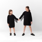 Платье для девочки MINAKU, цвет чёрный, рост 128 см - Фото 6