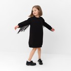 Платье для девочки MINAKU: Casual Collection, прямое, чёрное, рост 134 см - Фото 3