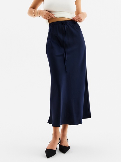 Юбка миди женская MINAKU: Enjoy, синяя, размер 46