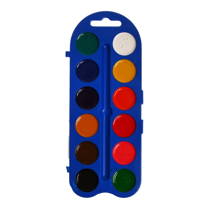 УЦЕНКА Акварель медовая ЗХК «Я - Художник!», 12 цветов, в пластиковом пенале, без кисти - Фото 1