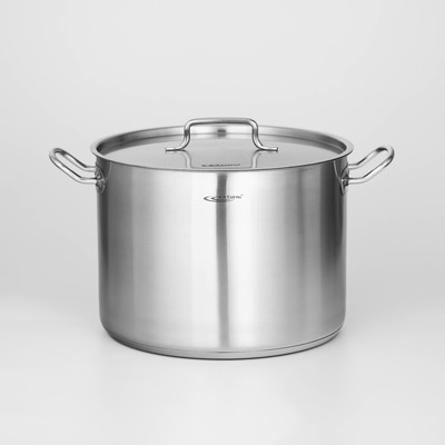 Кастрюля Катунь «Общепит», 15 л, d=30 см, h=22 см, капсульное дно, индукция, нержавеющая сталь