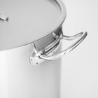 Кастрюля из нержавеющей стали «Общепит», 20 л, d=32 см, h=25 см, капсульное дно, индукция - Фото 2