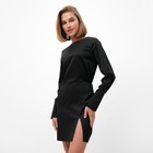 Платье женское MINAKU: Silk pleasure цвет черный , р-р 42 - фото 10635712