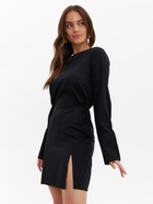 Платье мини женское MINAKU: Silk pleasure, чёрное, размер 46 - Фото 10