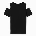 Футболка женская, цвет чёрный, размер 42 (S) - фото 23564139